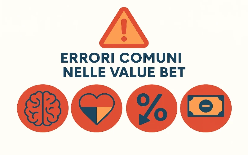 Errori comuni nella ricerca di value bet - cosa evitare nelle scommesse