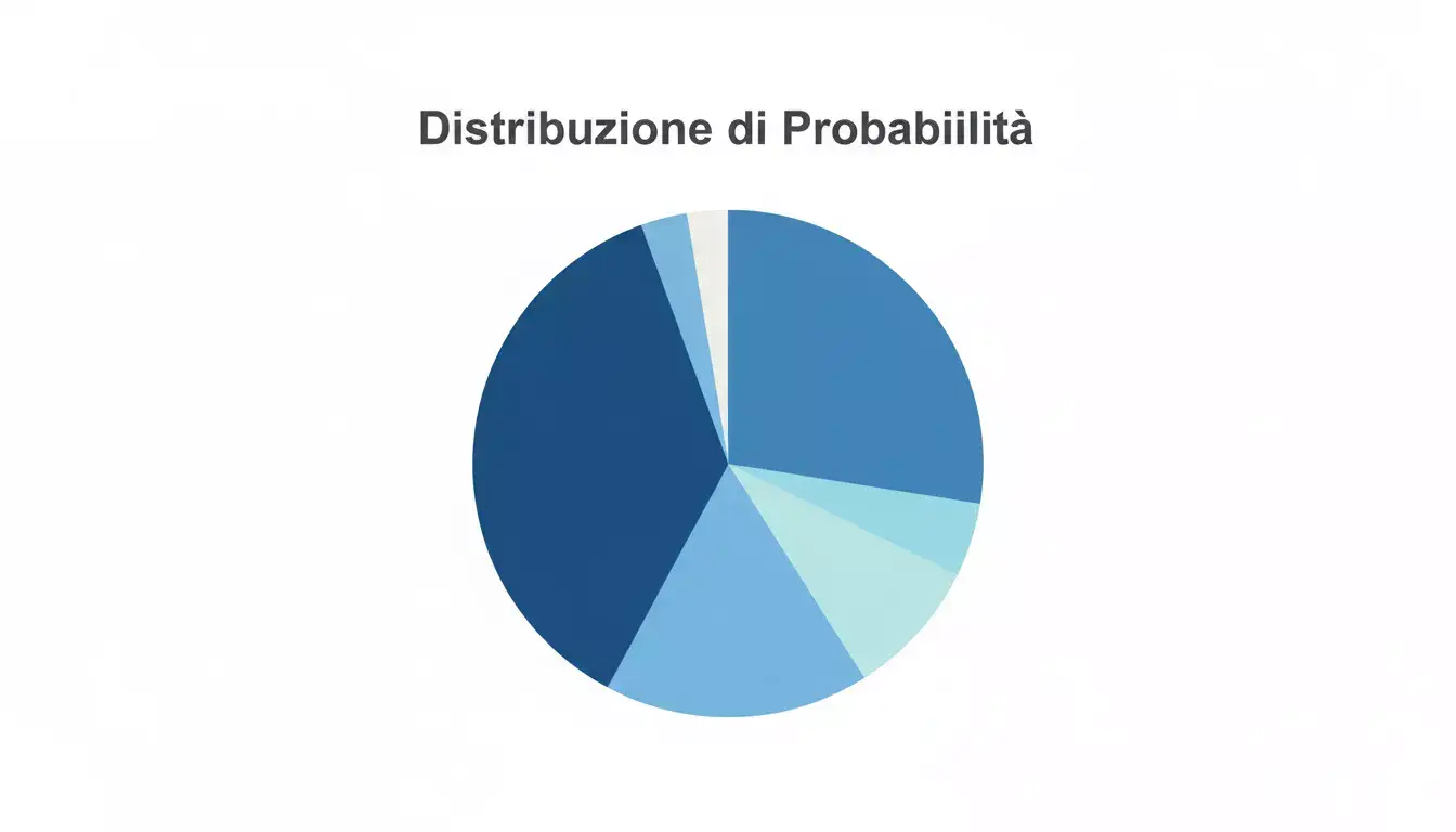Grafico a torta che mostra distribuzione di probabilità