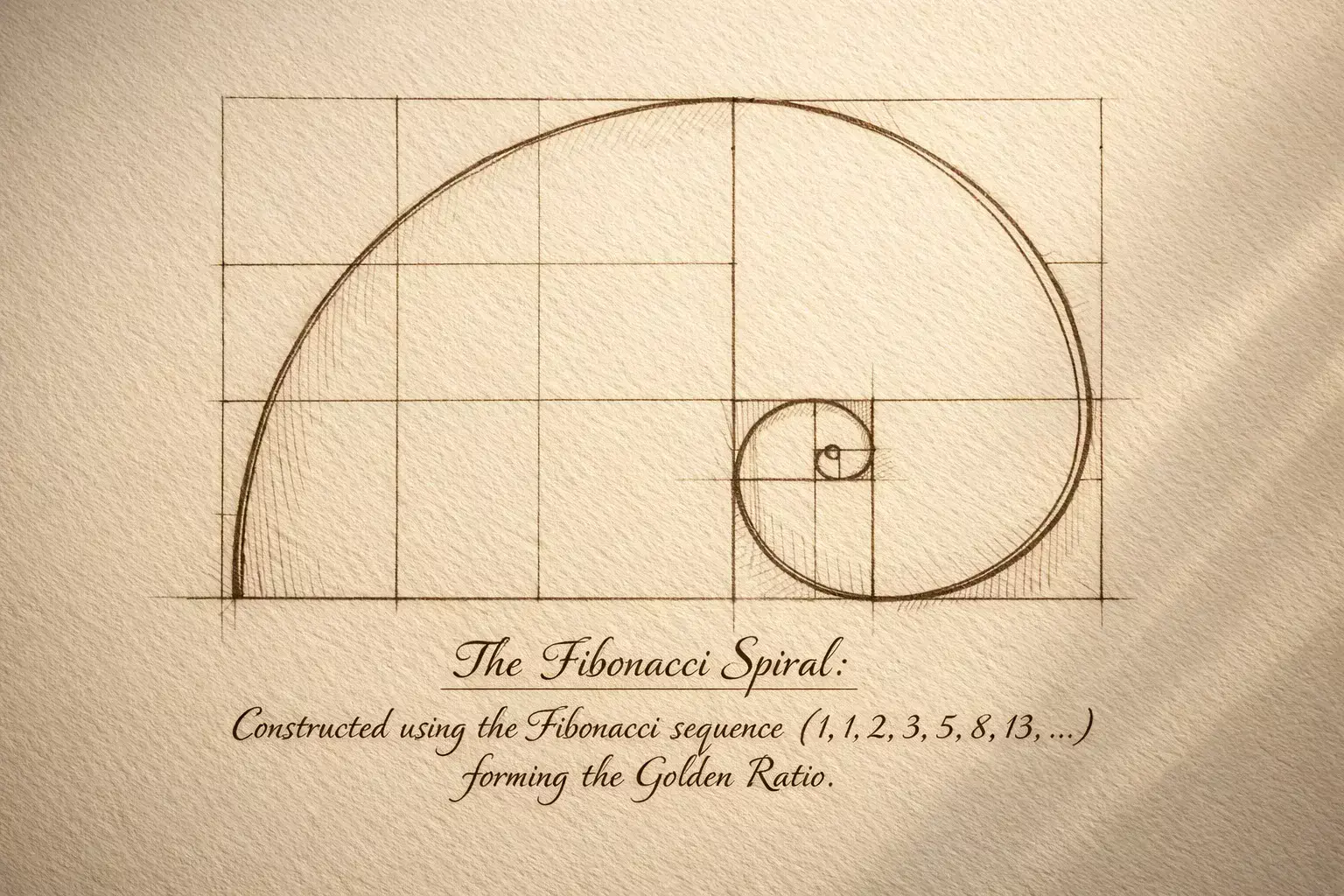 Rappresentazione visiva della sequenza numerica di Fibonacci