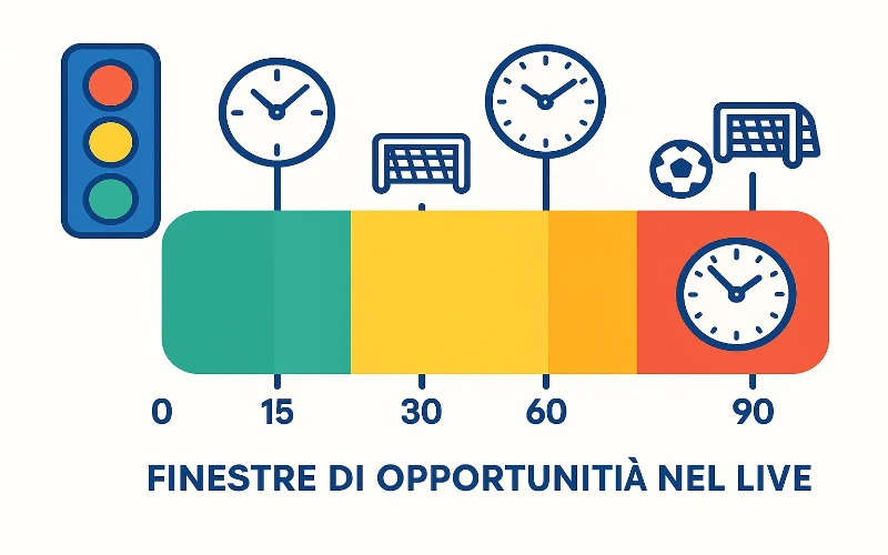 Finestre di opportunità nel live betting - quando scommettere durante la partita
