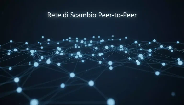 Rete di connessioni che rappresenta lo scambio tra utenti