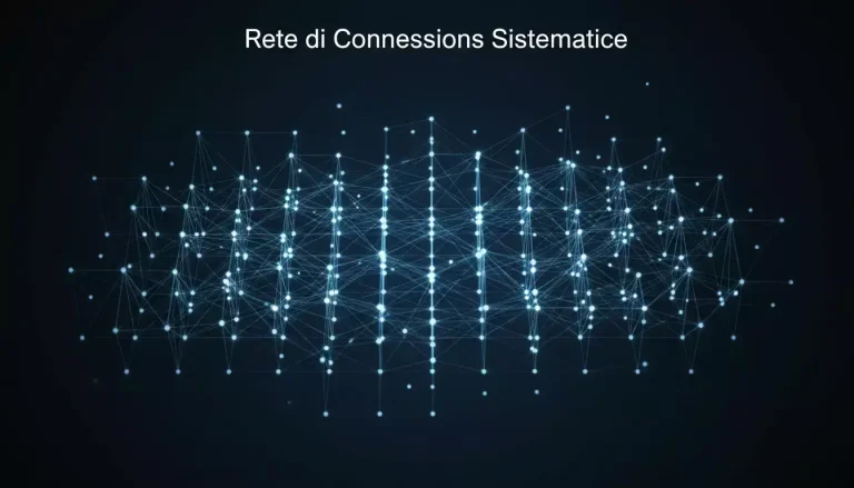 Schema di connessioni e combinazioni che rappresenta un sistema strutturato
