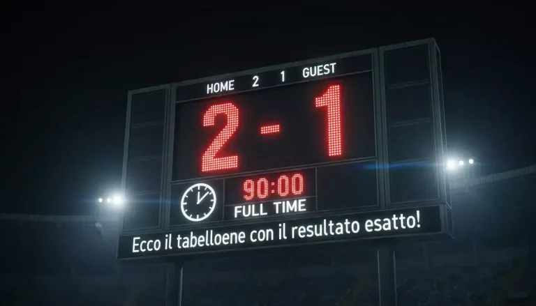 Tabellone con numeri che rappresenta punteggio di una partita