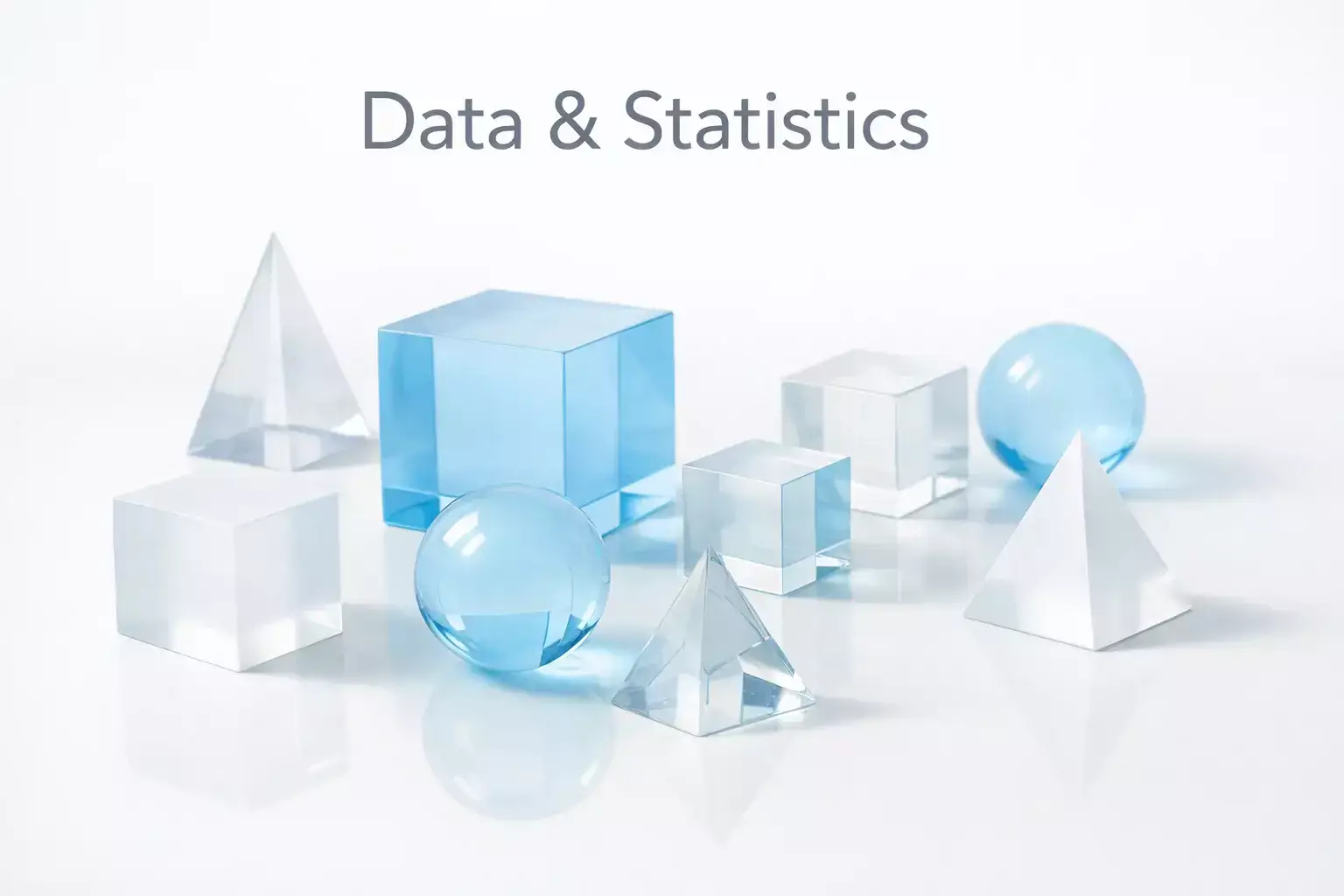 Dadi e forme geometriche che rappresentano probabilità e statistica