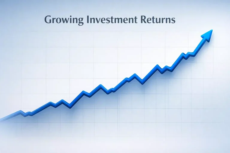 Grafico lineare in crescita che rappresenta il rendimento nel tempo