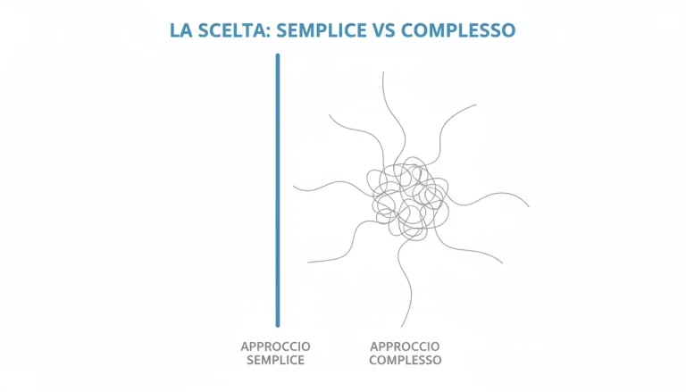 Due percorsi che divergono simbolo di scelta tra opzioni diverse