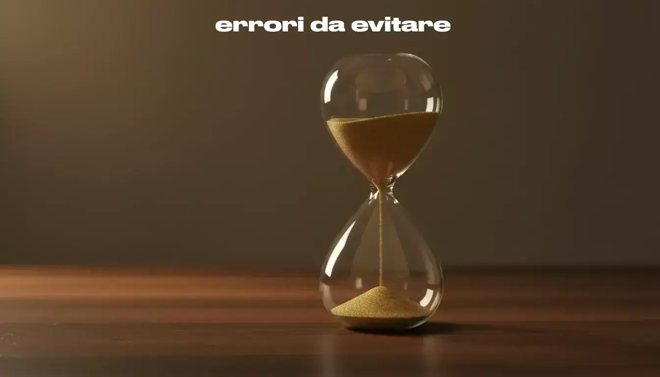 Clessidra con sabbia che scorre simbolo di pazienza e attesa del momento giusto