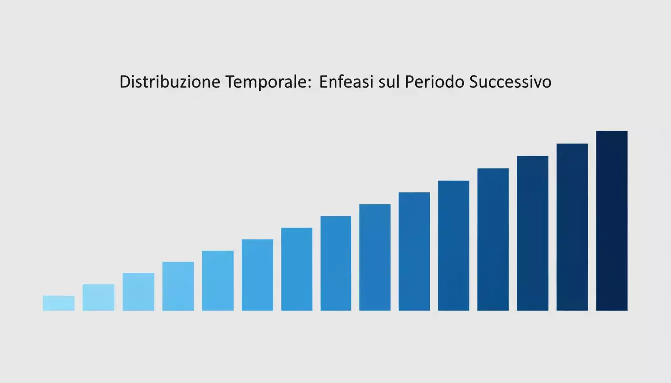 Grafico a barre che mostra distribuzione temporale rappresentata visivamente