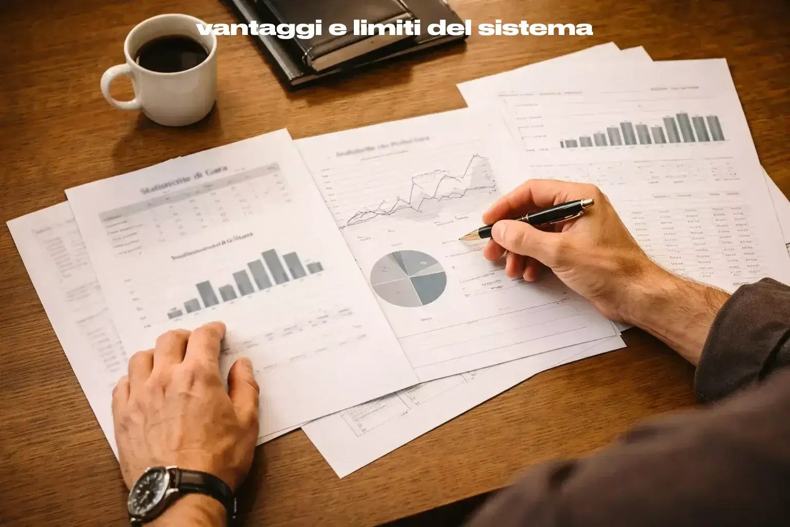 Persona concentrata che lavora su documenti con attenzione e metodo