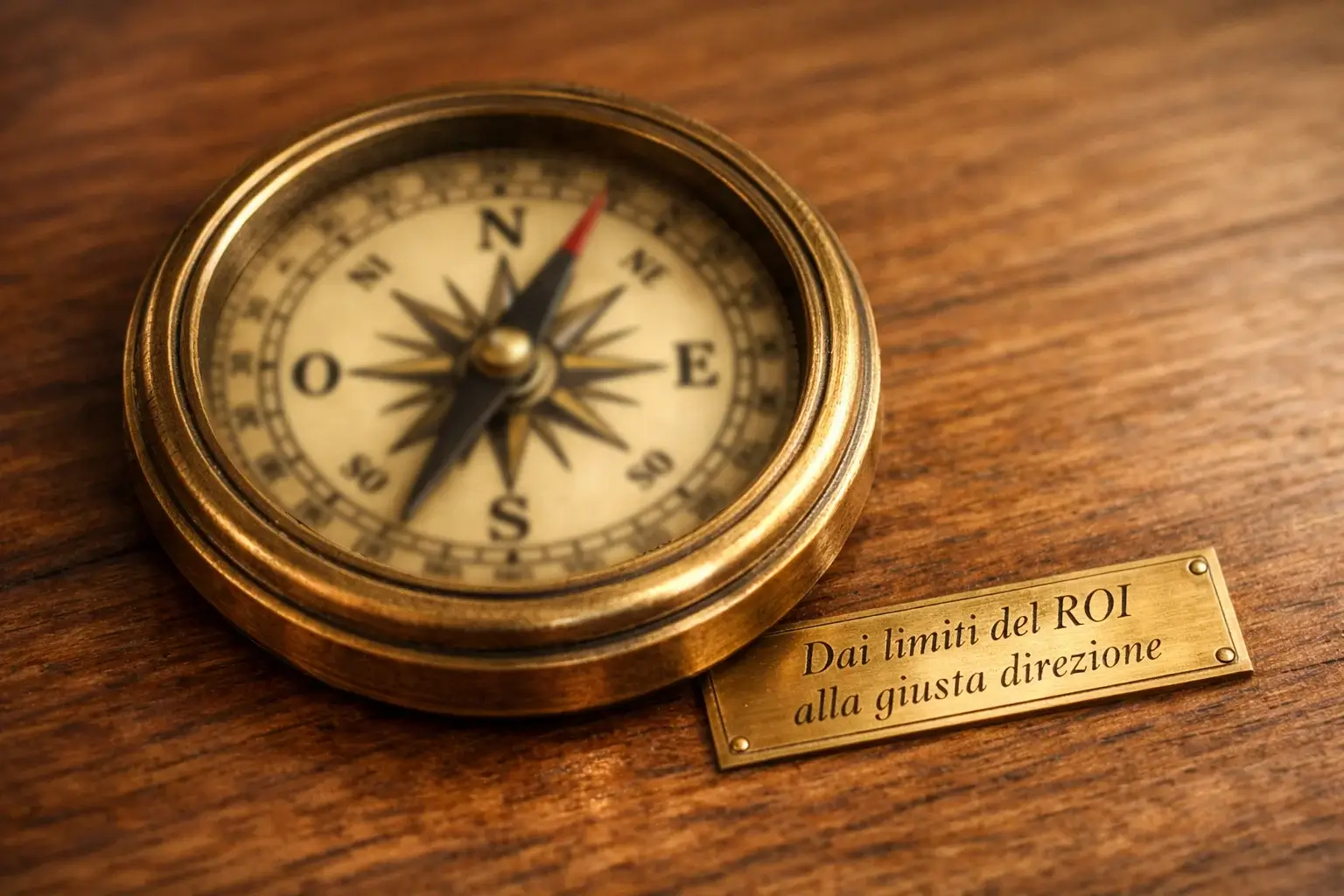 Bussola che indica una direzione chiara simbolo di orientamento