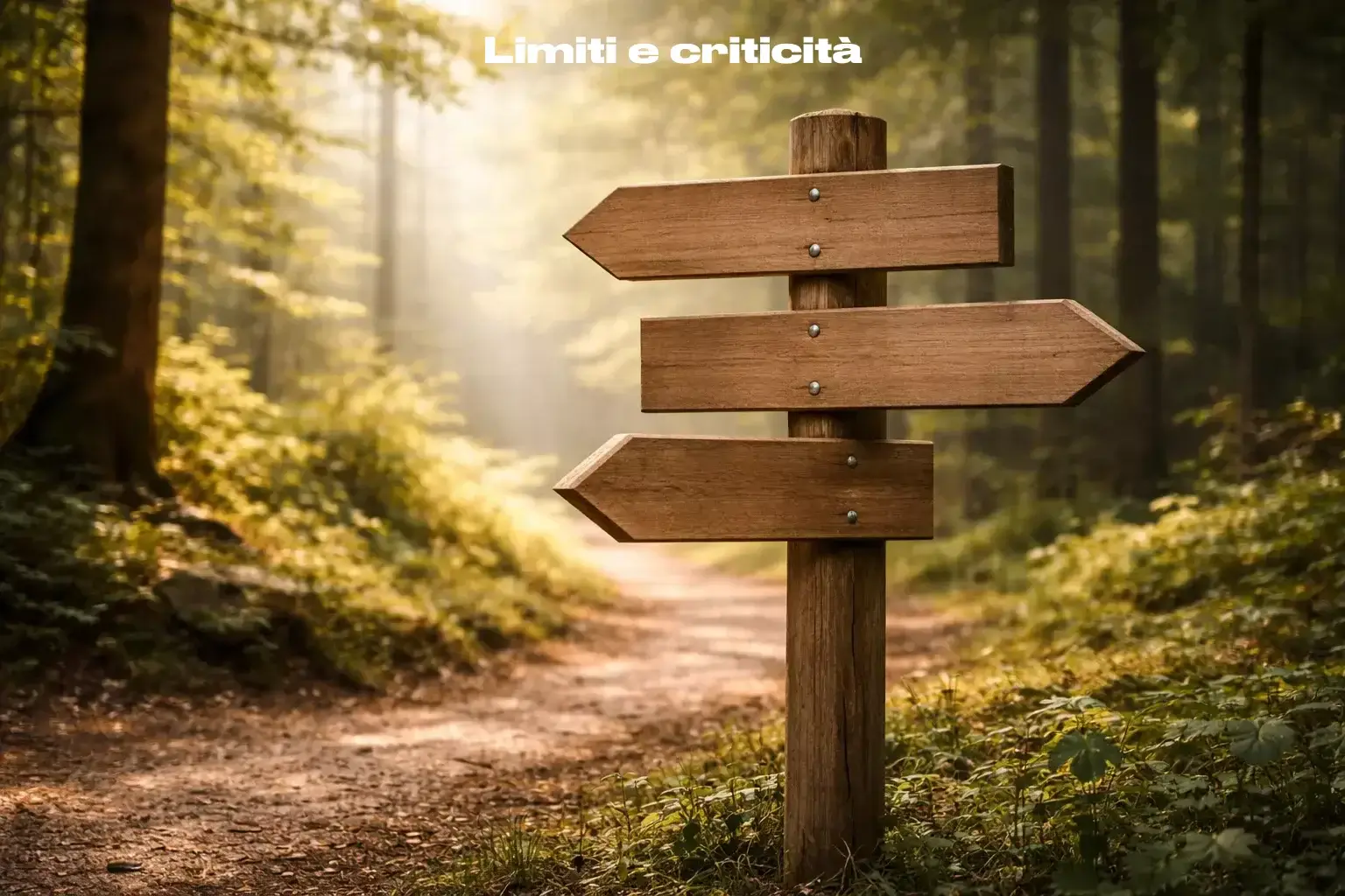 Bivio con frecce che indicano diverse direzioni possibili