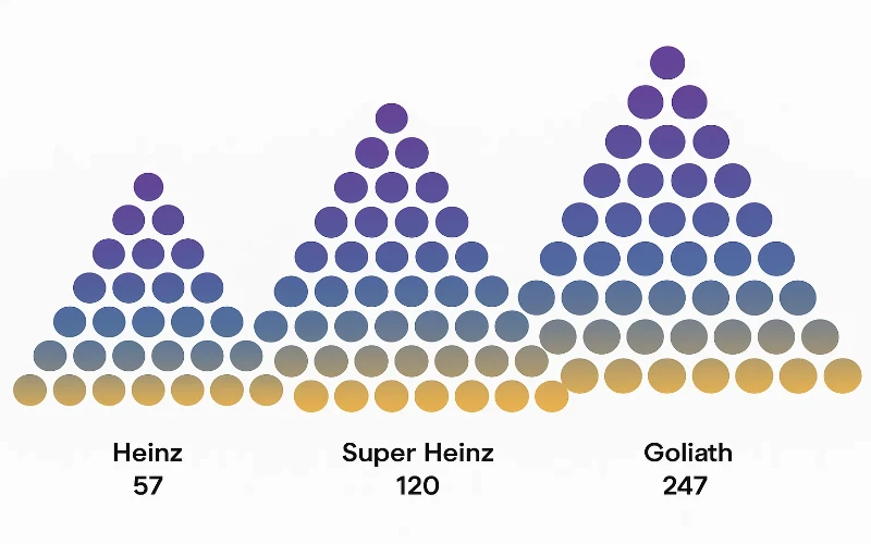 Sistemi Heinz, Super Heinz e Goliath - confronto tra sistemi complessi