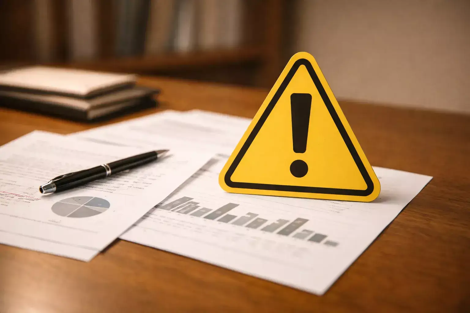 Segnale di attenzione con simbolo di avvertimento per errori comuni