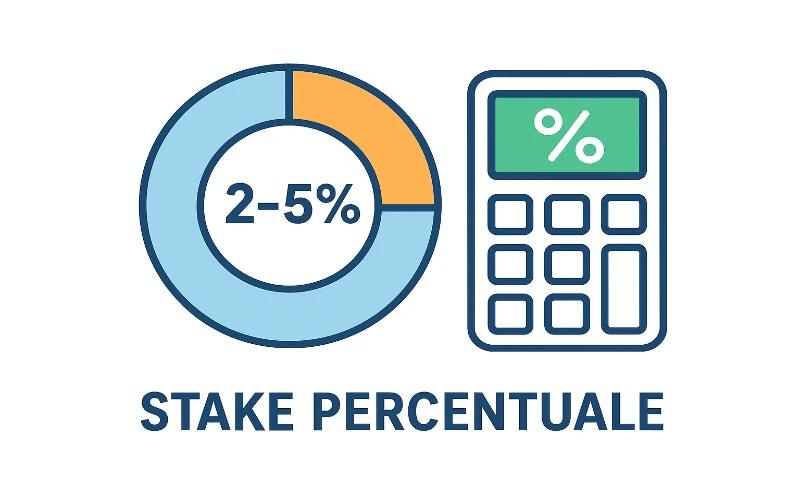Calcolo dello stake e percentuale del bankroll nelle scommesse sportive